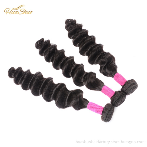 Cuticle Aligned Loose Deep Hair Brazilian Human Hair Bundles 100% Natural Original Wholesale Raw Virgin Hair Vendors